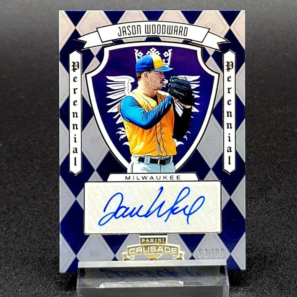 2025 Jason Woodward 91/99 Auto Perennial Prospects Brewers Prospect